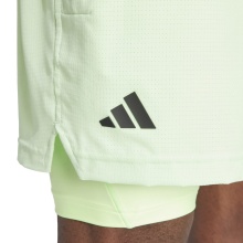 adidas Tennishose Melbourne Heat Ready 2in1 (Short+Tight) 2024 hellgrün Herren